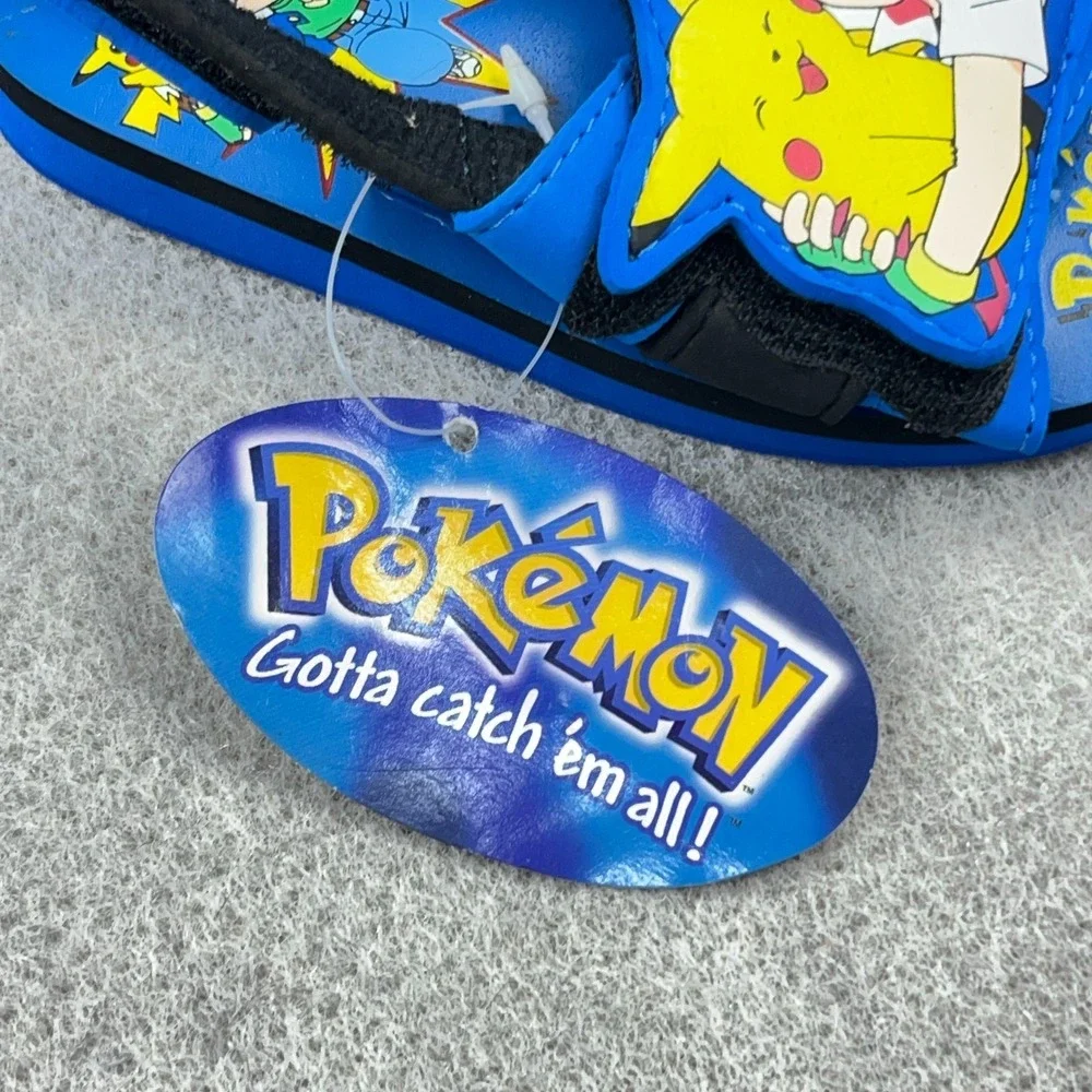 Vintage Pokemon Sandals Toddler Size Large 9-10 Pichachu Ash Deadstock Y2K 2000